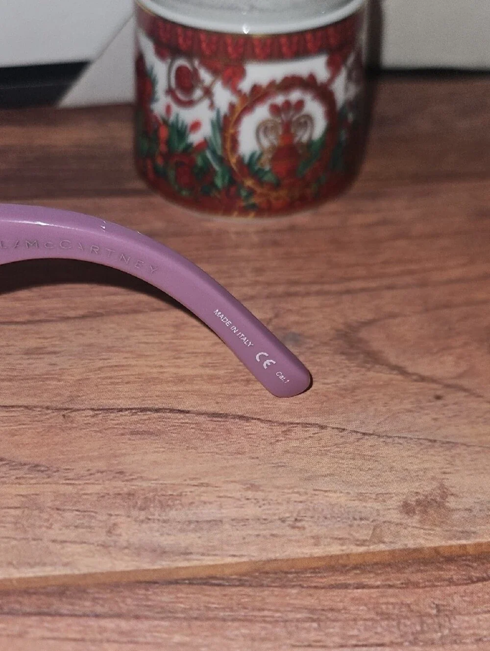 Stella McCartney Lilac Cat-Eye Sunglasses with Sculpted Temples